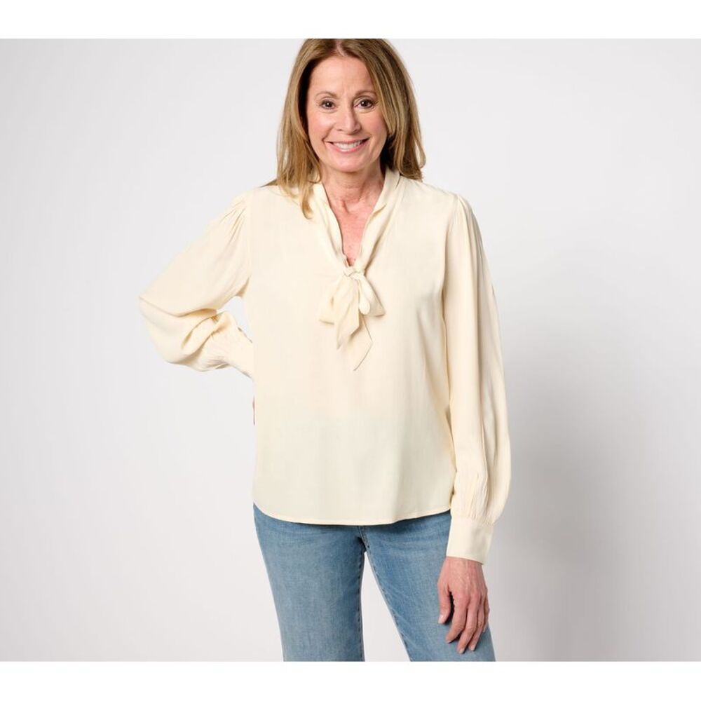 SUNNYLiFE Women's Top Sz XL Petra Tie Blouse White A683332